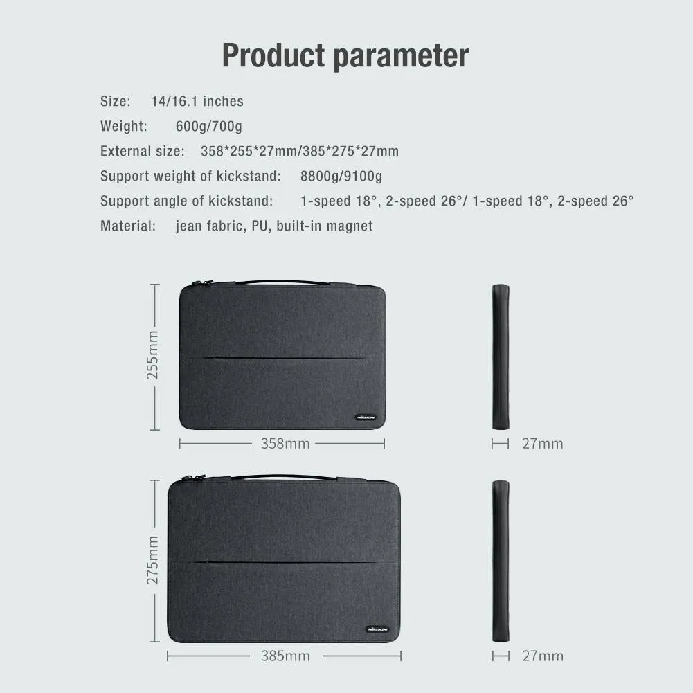 14.0 Inch Commuter Laptop Sleeve - Multifunctional