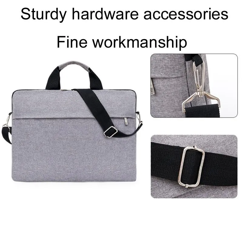 15 Inch Waterproof Portable Notebook Bag - Multifunctional Single Shoulder Computer Bag
