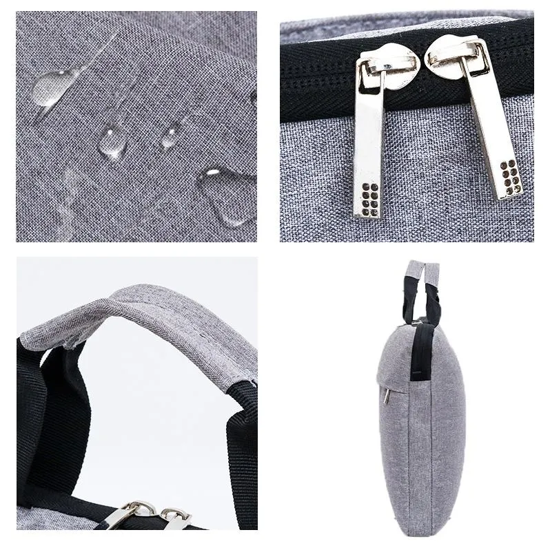 15 Inch Waterproof Portable Notebook Bag - Multifunctional Single Shoulder Computer Bag