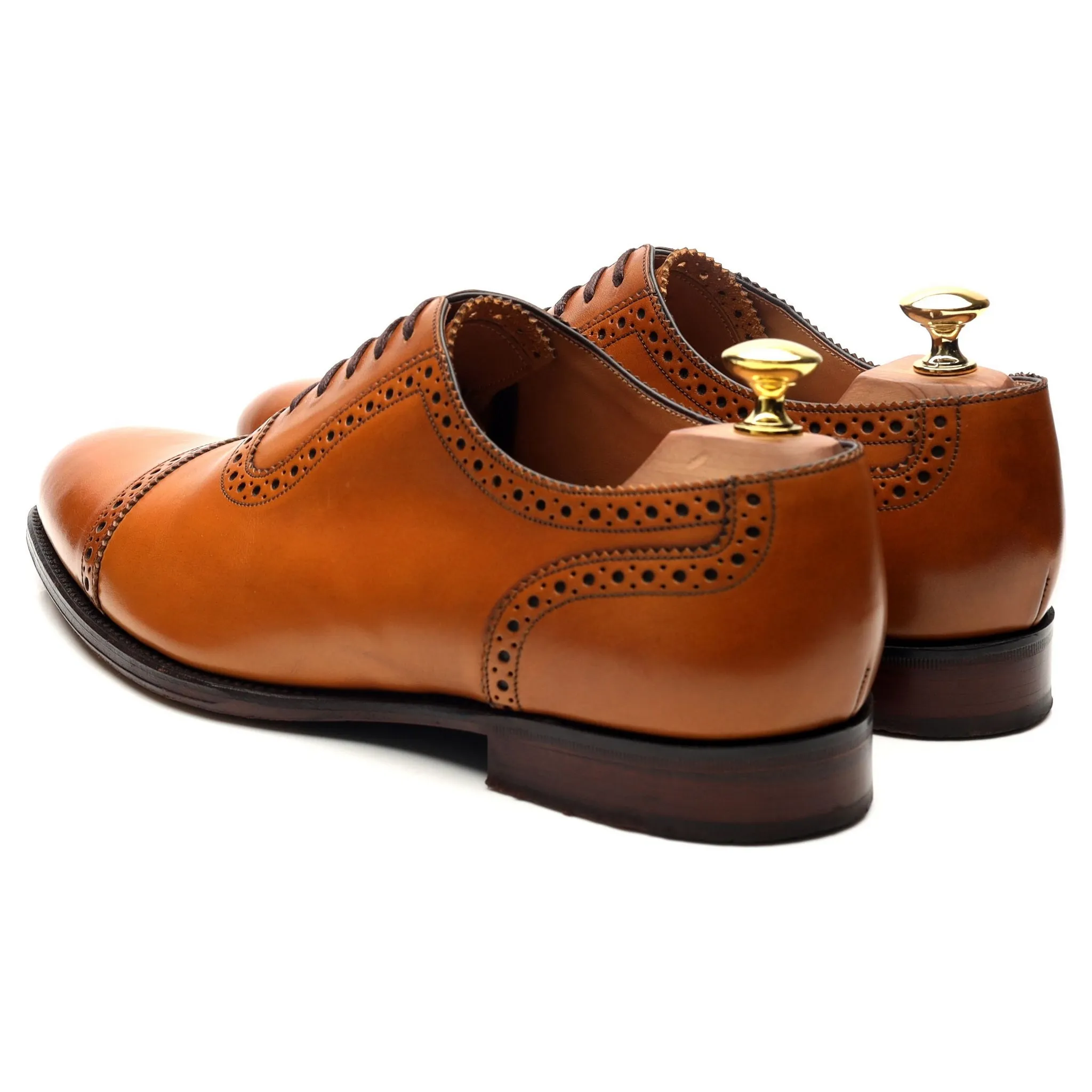 1880 Export Grade 'Trinity' Tan Brown Leather Oxford Brogues UK 8.5 F