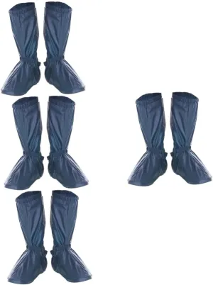 4 Pcs rainproof high shoe cover cycling boot covers disposable footwear hospital shoe covers shoe covers for rain outdoor accessories shoe covers for rain/878 ( Color : Blackx2pcs , Size : Sx3pcs )