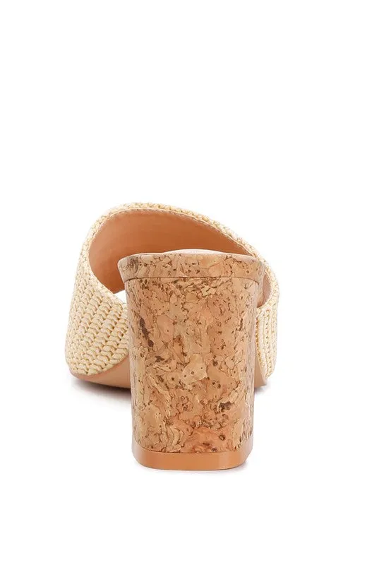 Addie Raffia Slip On Sandals | URBAN ECHO SHOP