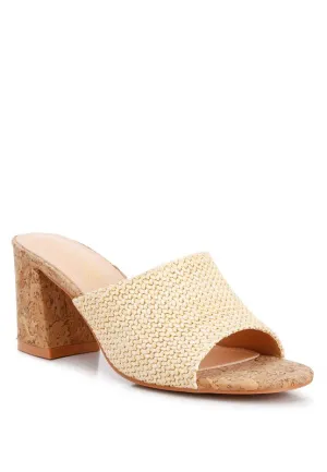 Addie Raffia Slip On Sandals | URBAN ECHO SHOP