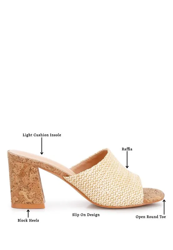 Addie Raffia Slip On Sandals | URBAN ECHO SHOP