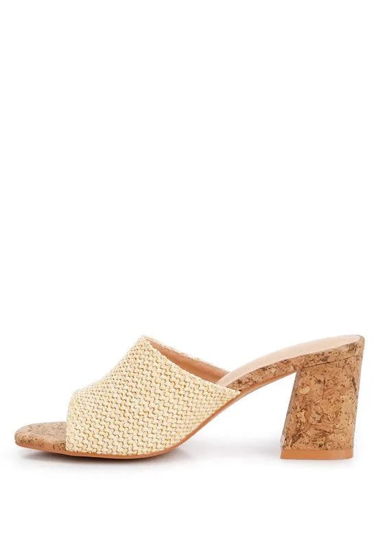 Addie Raffia Slip On Sandals | URBAN ECHO SHOP