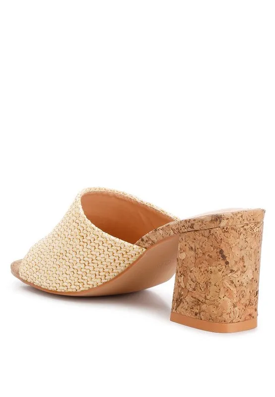 Addie Raffia Slip On Sandals | URBAN ECHO SHOP