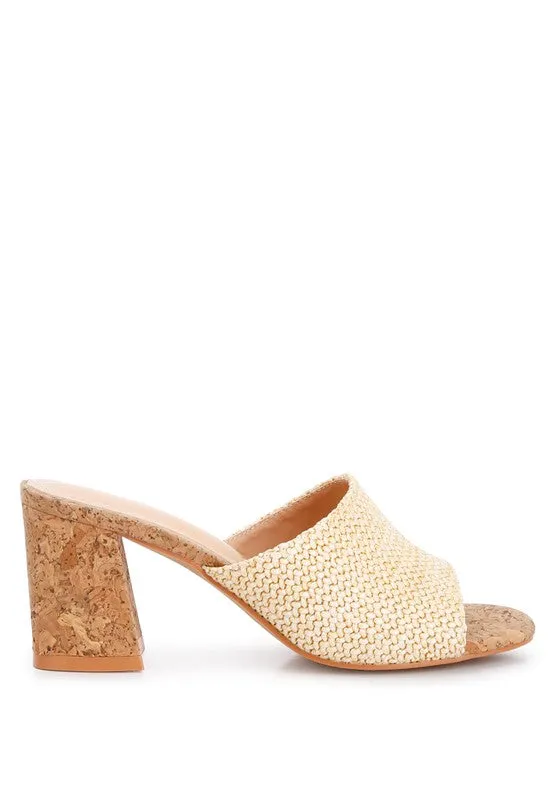 Addie Raffia Slip On Sandals | URBAN ECHO SHOP
