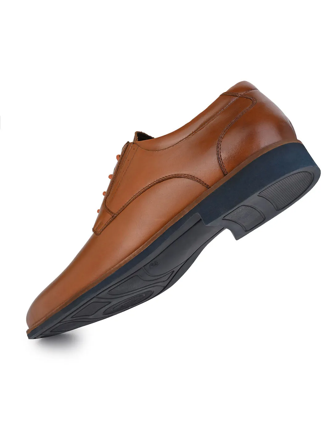 Alberto Torresi Horwik Series Tan Crust Leather Plain Lace-Up