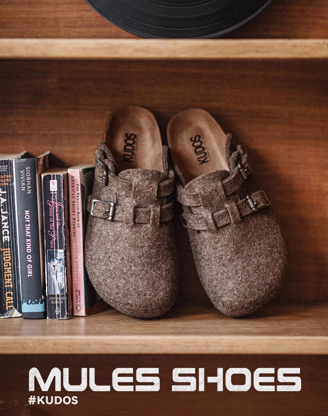 American Wool Felt Thickened Slip-On Outer Wear Cork Bottom Men's Sandal