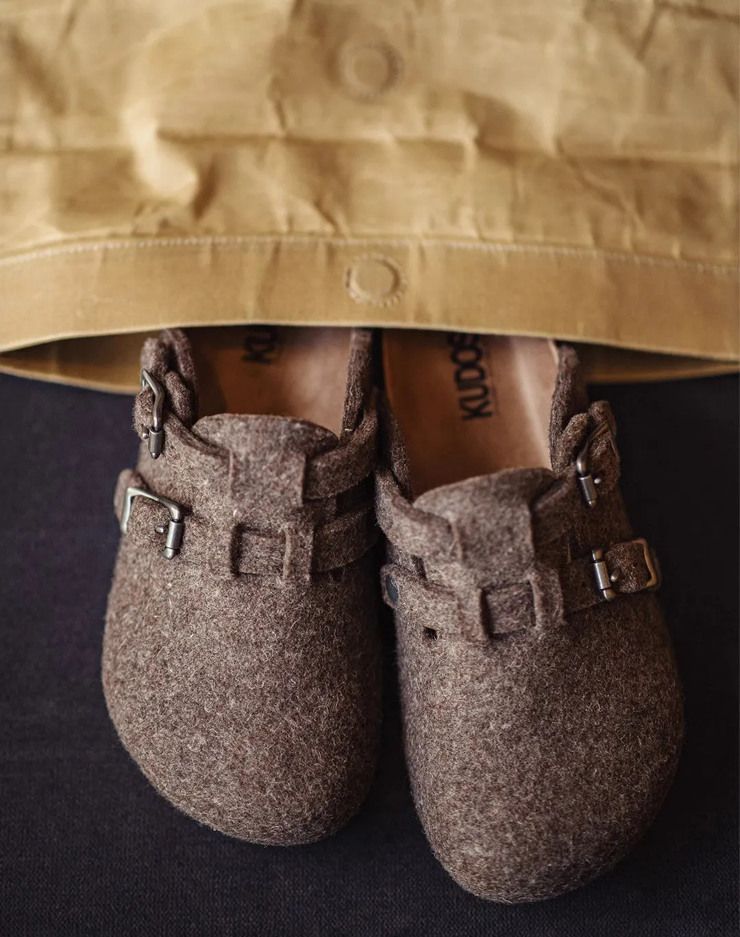 American Wool Felt Thickened Slip-On Outer Wear Cork Bottom Men's Sandal