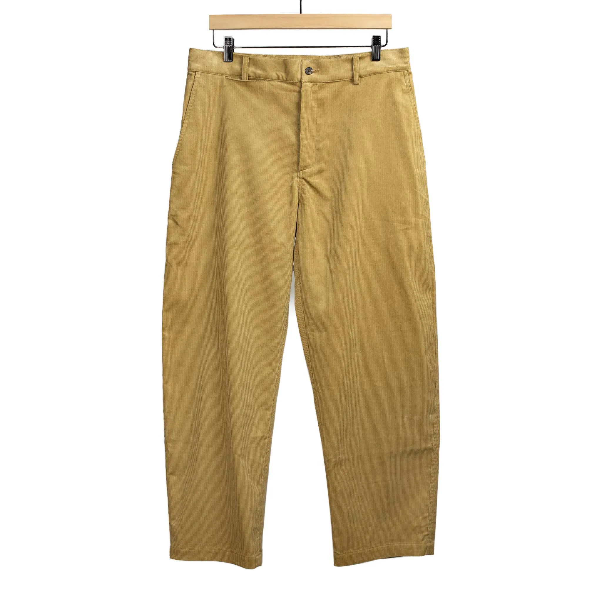 Balloon trousers in gold cotton corduroy