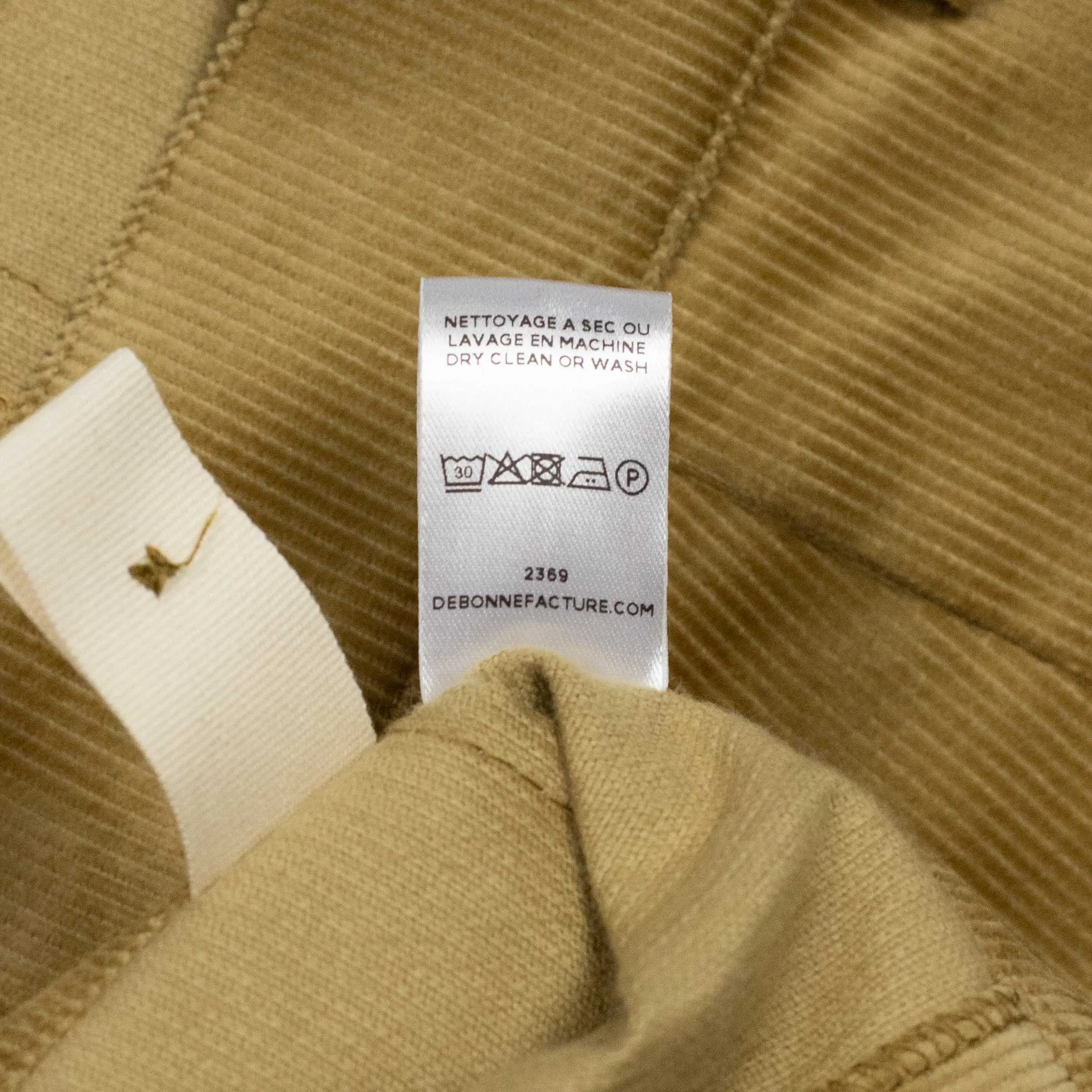 Balloon trousers in gold cotton corduroy