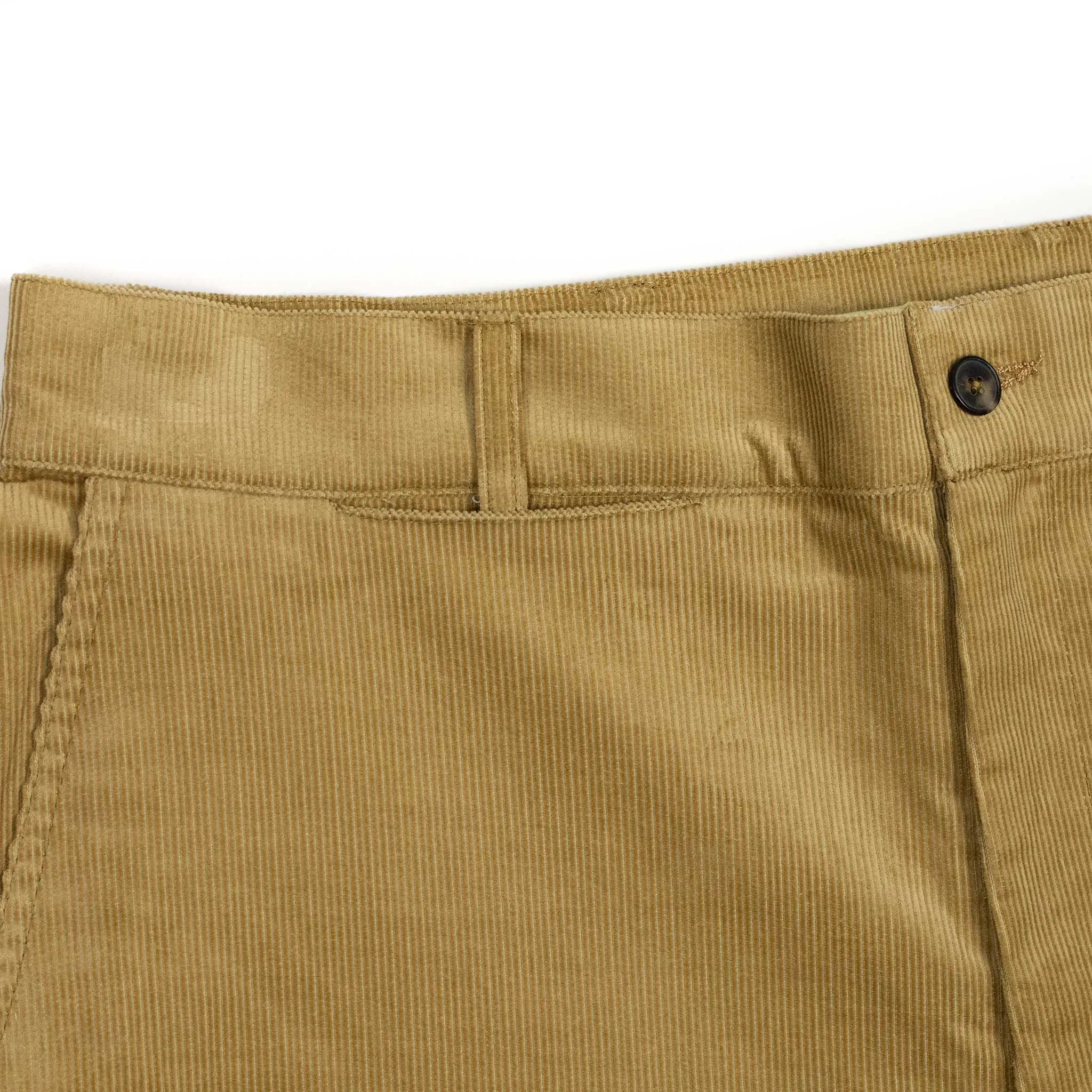 Balloon trousers in gold cotton corduroy