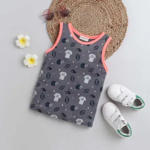 Baseball Printed Tshirt - Grey