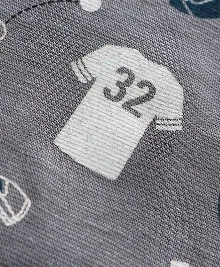 Baseball Printed Tshirt - Grey