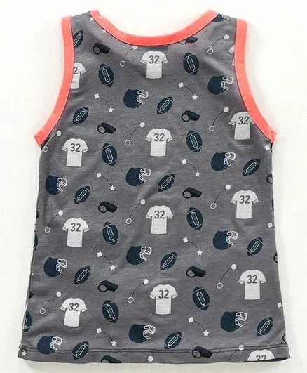 Baseball Printed Tshirt - Grey
