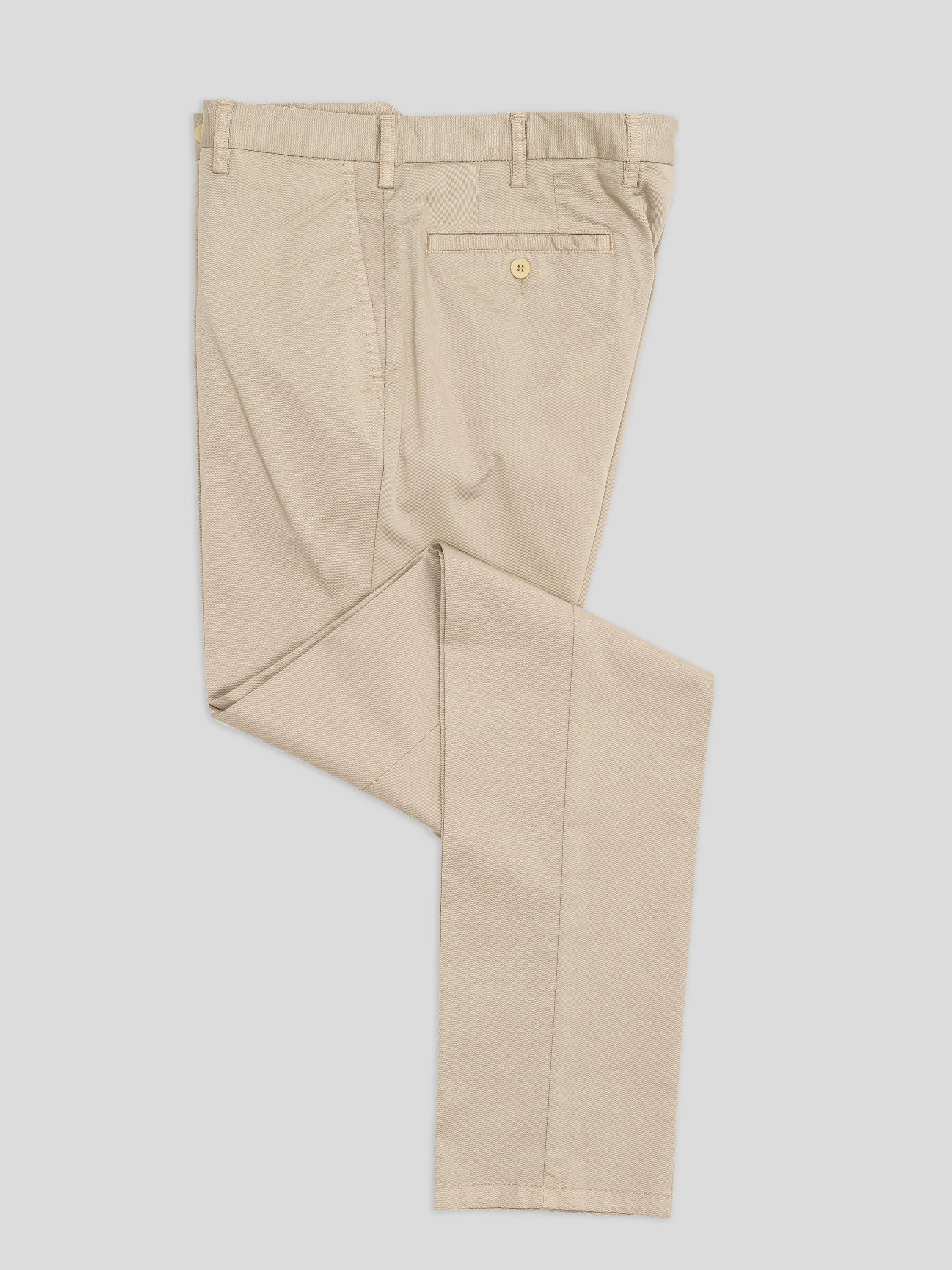 Beige cotton supima sport trousers
