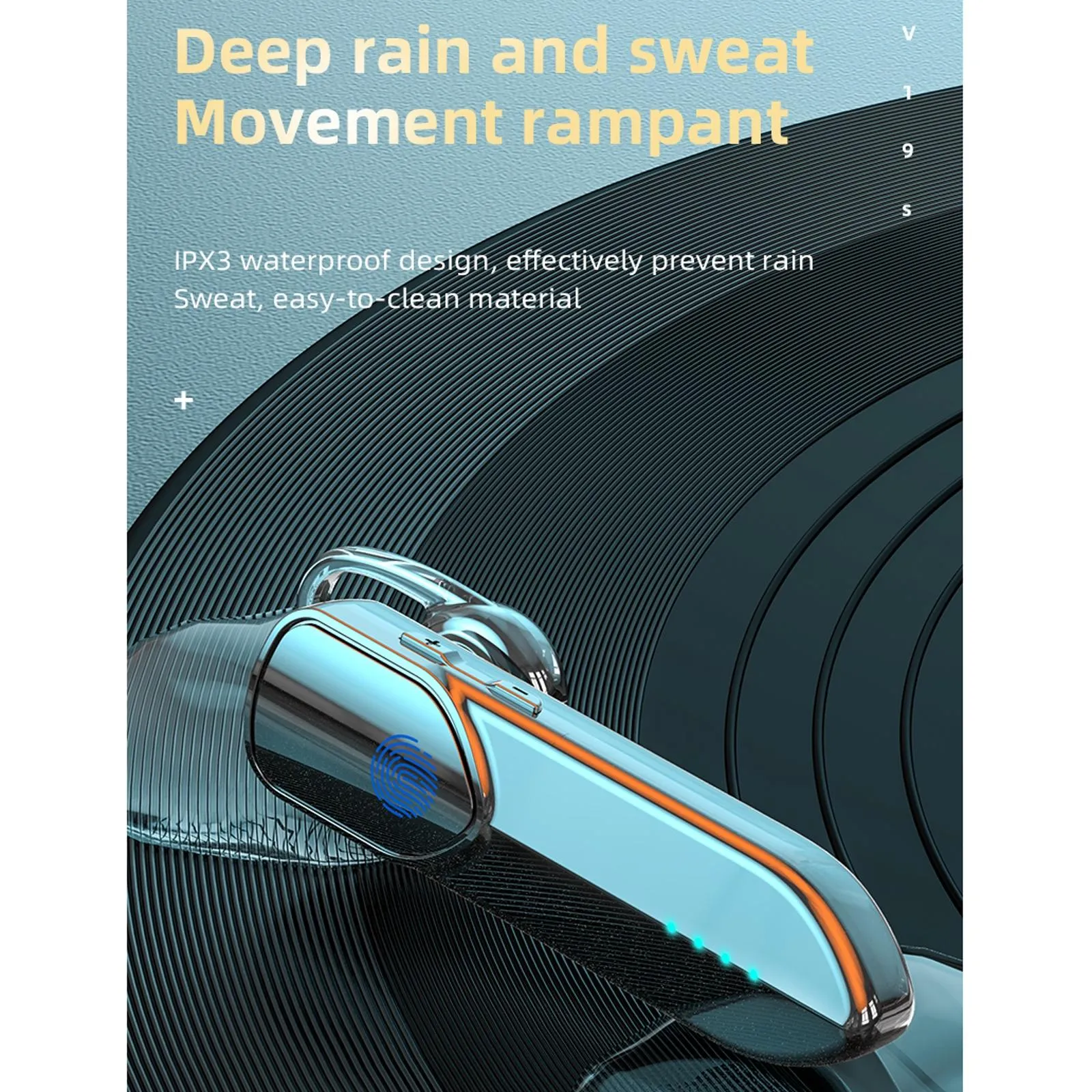 Business Style Bluetooth 5.0 Earphone with Fingerprint Touch