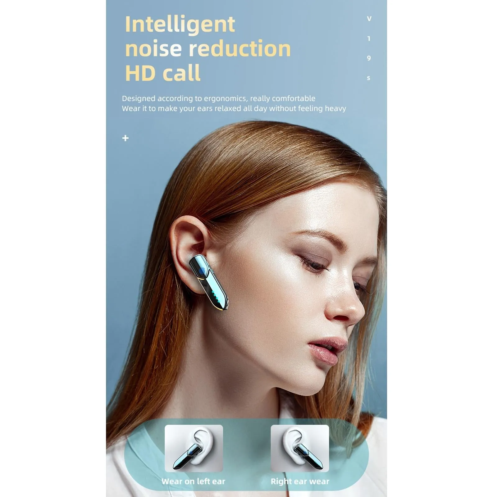 Business Style Bluetooth 5.0 Earphone with Fingerprint Touch