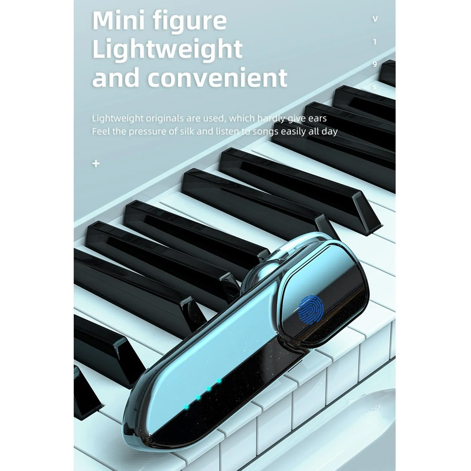 Business Style Bluetooth 5.0 Earphone with Fingerprint Touch