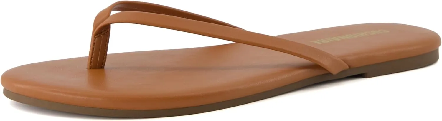 CUSHIONAIRE Cruise Womens Minimalist Flip Flops  Ultra-Lightweight Summer Sandals with Non-Slip Sole