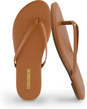 CUSHIONAIRE Cruise Womens Minimalist Flip Flops  Ultra-Lightweight Summer Sandals with Non-Slip Sole