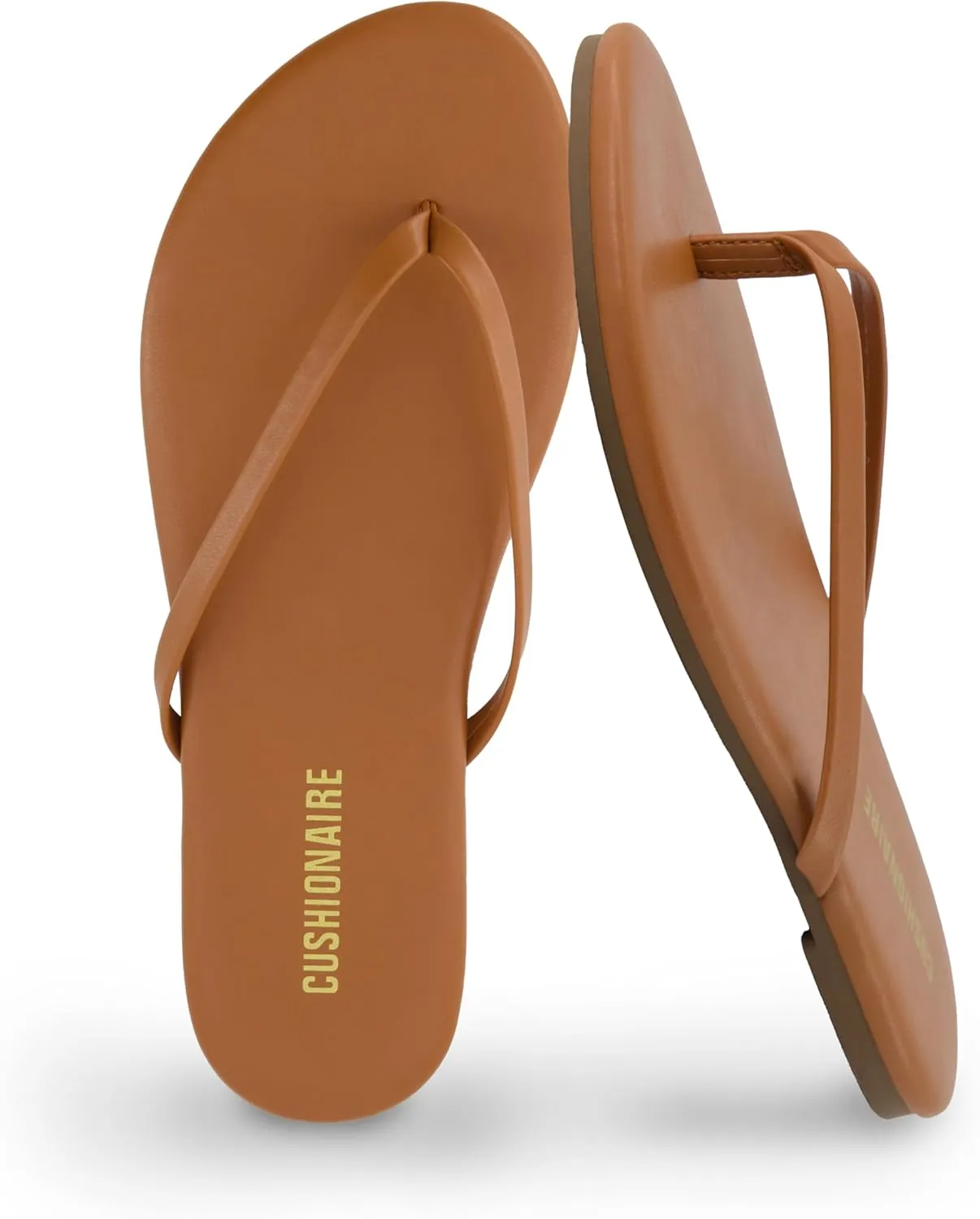 CUSHIONAIRE Cruise Womens Minimalist Flip Flops  Ultra-Lightweight Summer Sandals with Non-Slip Sole