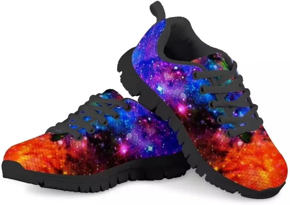 Dellukee Boys Girls Fashion Sneakers Kids Orange/Yellow/Blue/Black Solid Color Polka Dot Walking Running Shoes