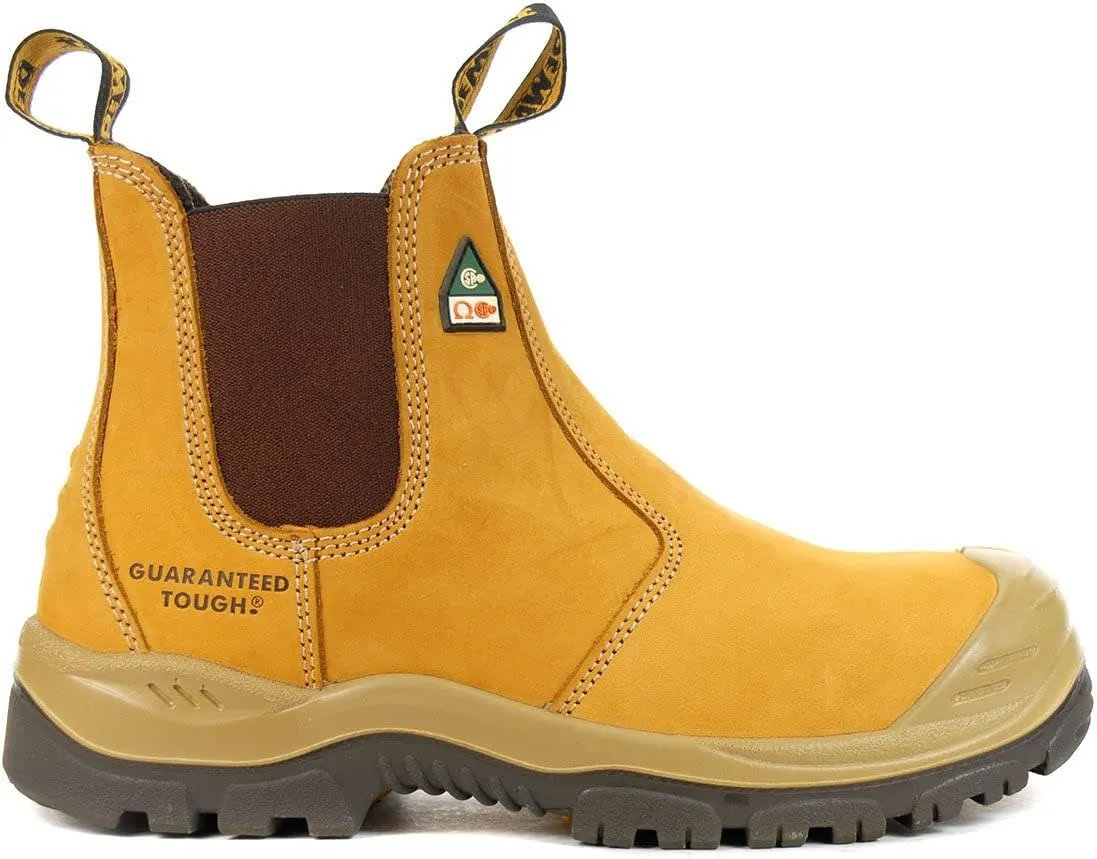 DEWALT Nitrogen Men's Slip On, Steel Toe Cap, Industrial Safety Work Boot, Wheat New Buck, Size 11.5 Wide