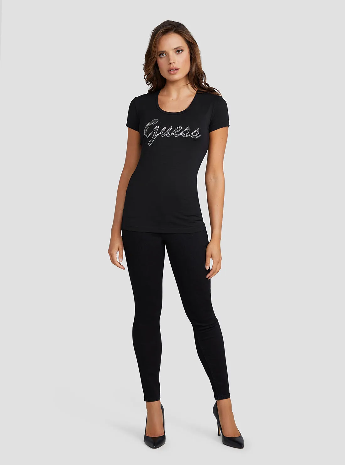 Eco Black Adriana Logo T-Shirt