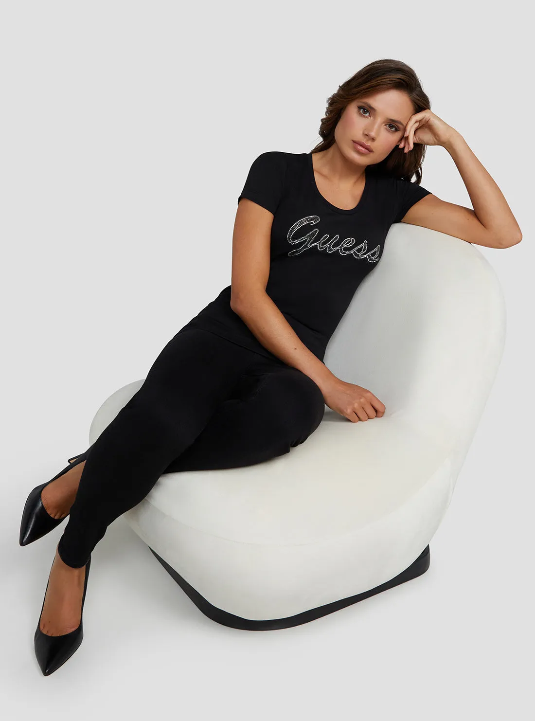 Eco Black Adriana Logo T-Shirt
