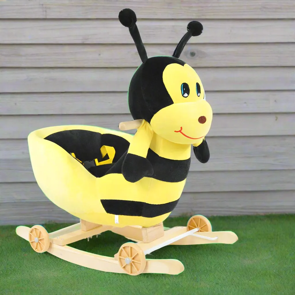 Feel the Difference: Rocking & Riding Bee Offers Plush Comfort in Both Yellow and Black!