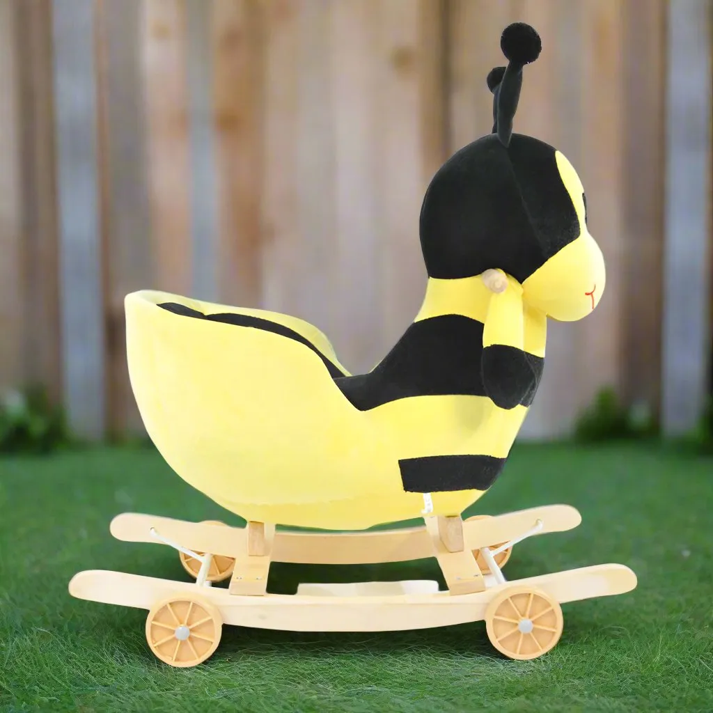 Feel the Difference: Rocking & Riding Bee Offers Plush Comfort in Both Yellow and Black!
