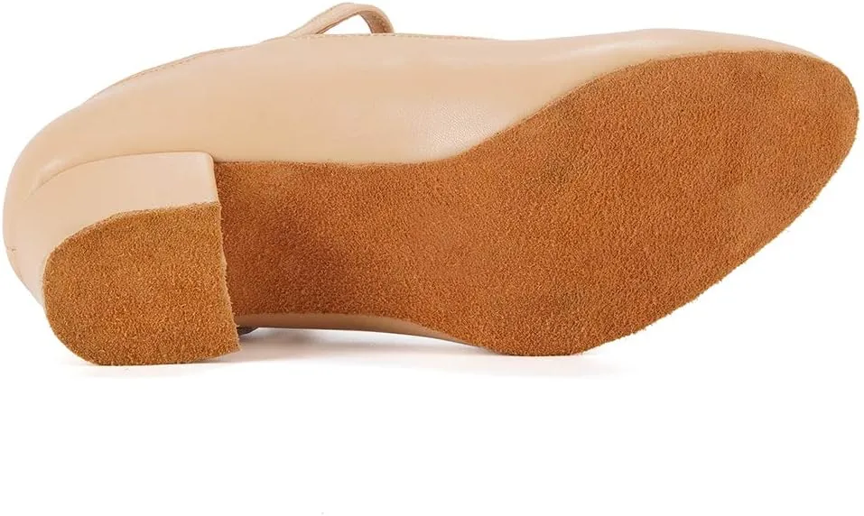 HIPPOSEUS Women Closed Toe Dance Shoes Latin Ballroom Salsa Character Pumps Shoes,L042