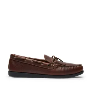 In Stock Men’s Canoe Shoe: Brown Pebble
