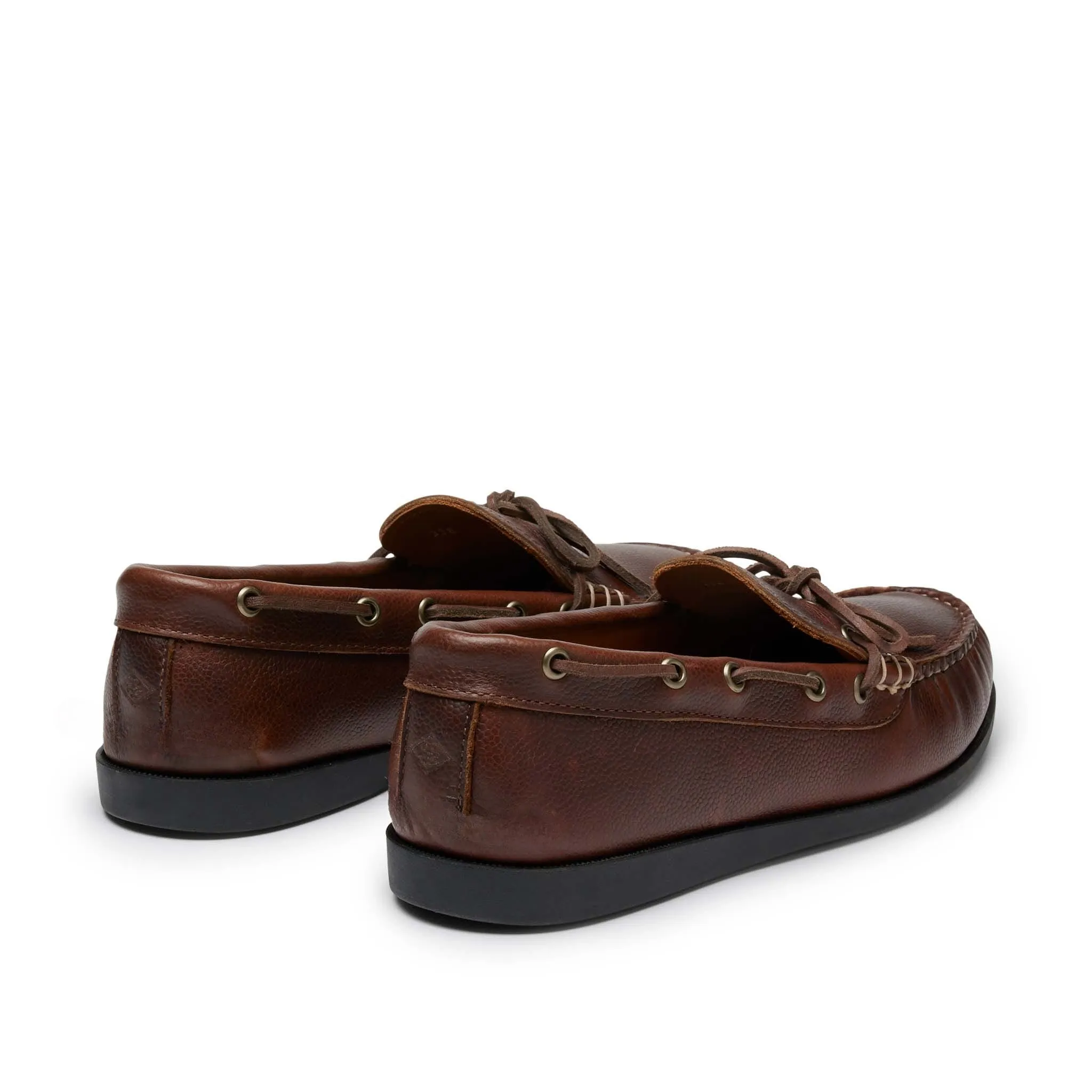In Stock Men’s Canoe Shoe: Brown Pebble