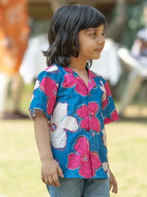 Jashvi Boys' Blue Ethnic Shirt