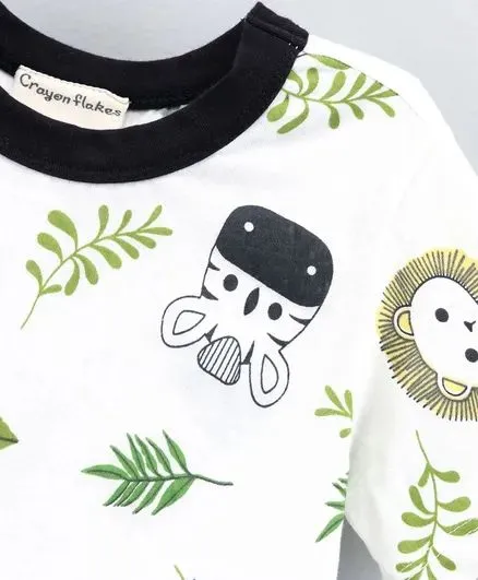 Jungle Printed Tshirt - Offwhite