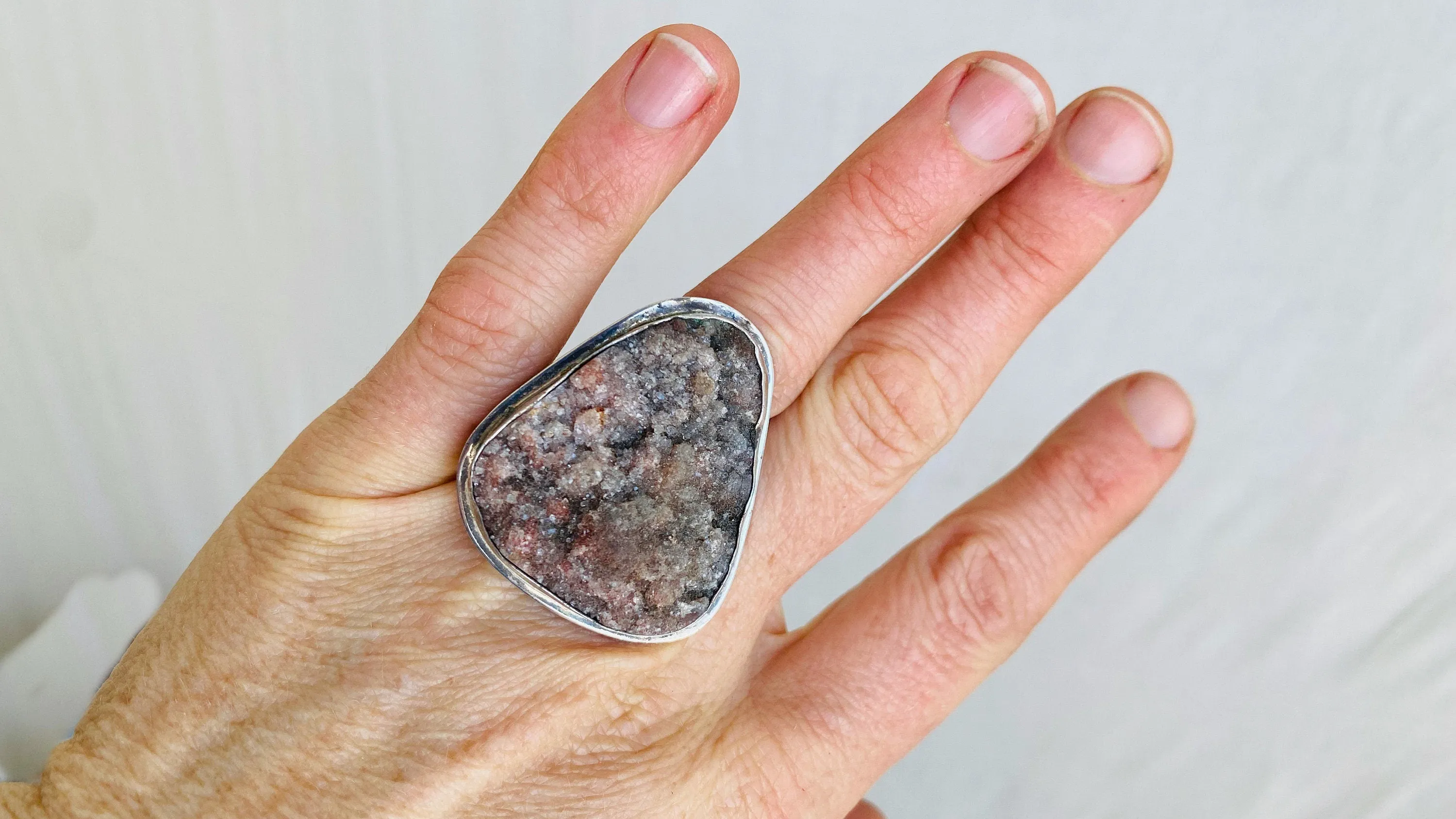 Large Druzy Ring. Size 6