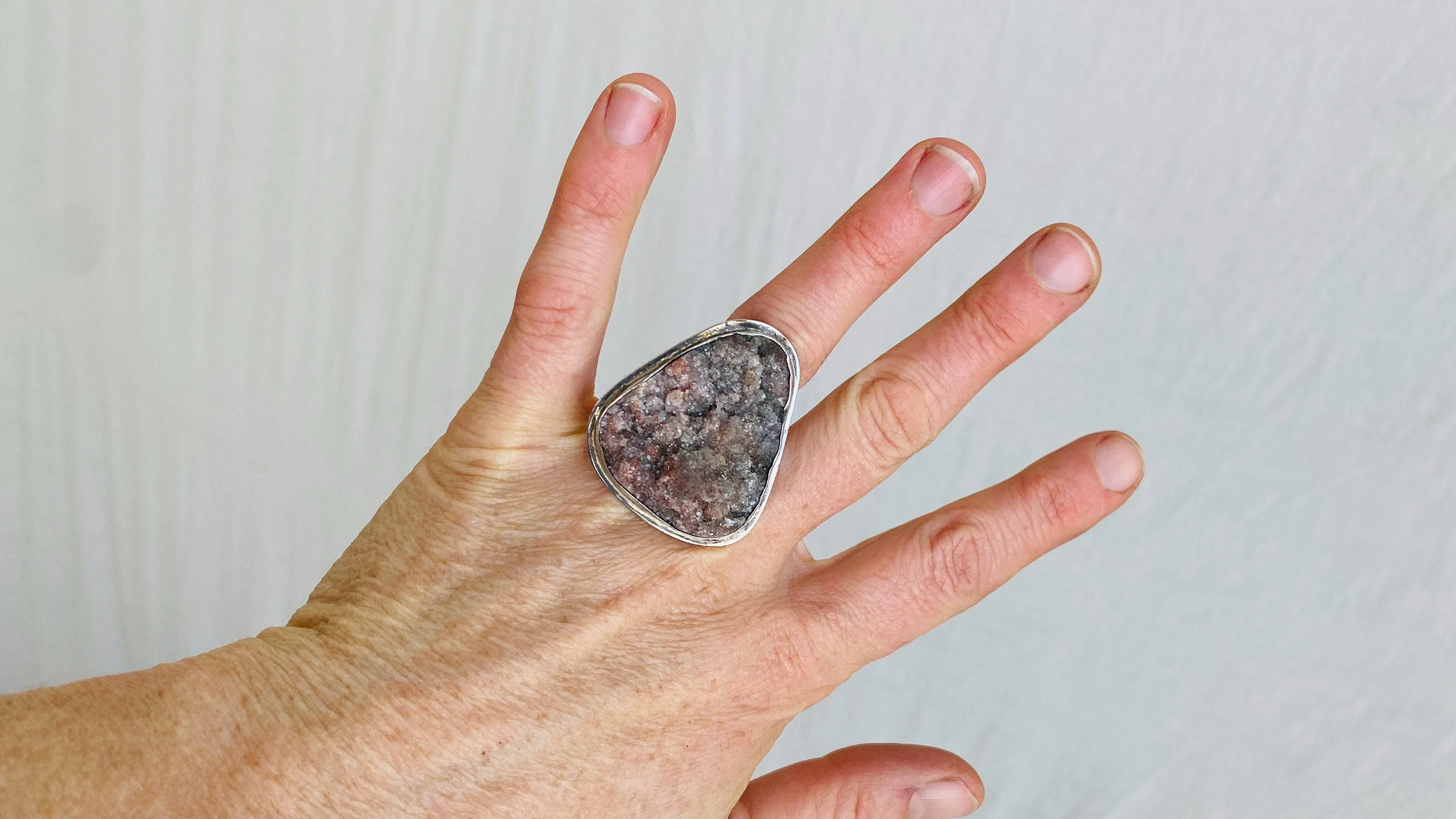 Large Druzy Ring. Size 6