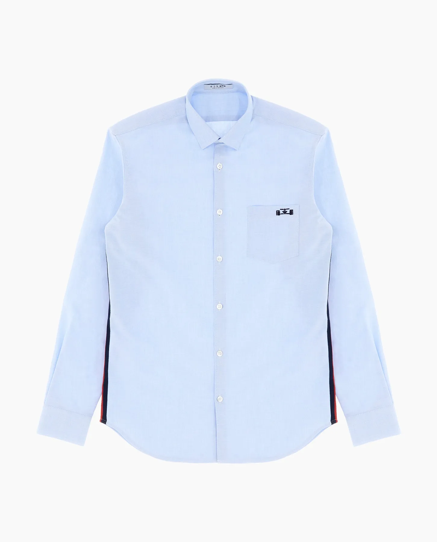 Light Blue Oxford Racing Stripes Tape Shirt