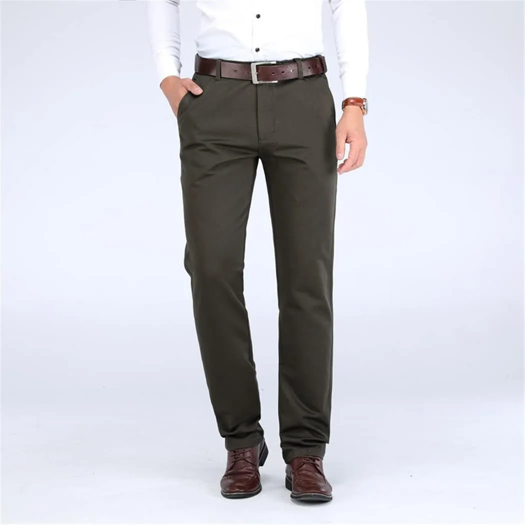 Man Formal Business Straight Trousers, Male Spring Autumn Khaki Casual Pants