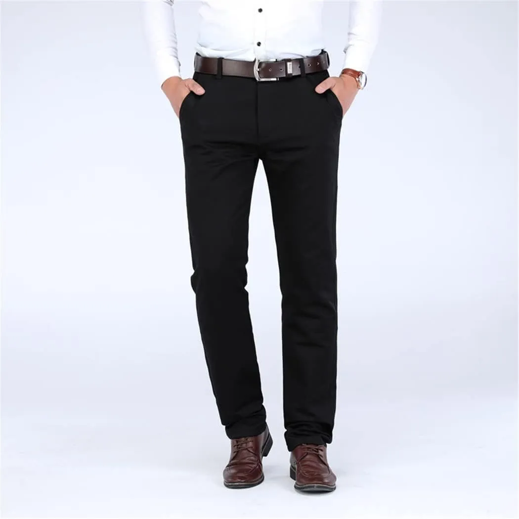 Man Formal Business Straight Trousers, Male Spring Autumn Khaki Casual Pants