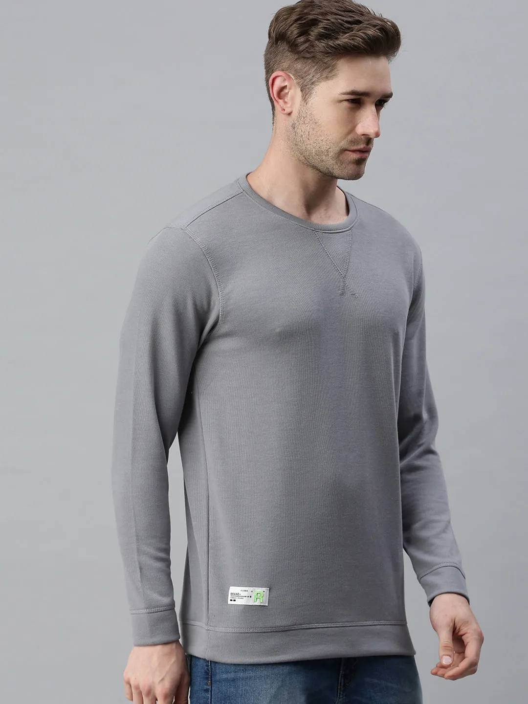 Men Grey Casual Sweatshirt