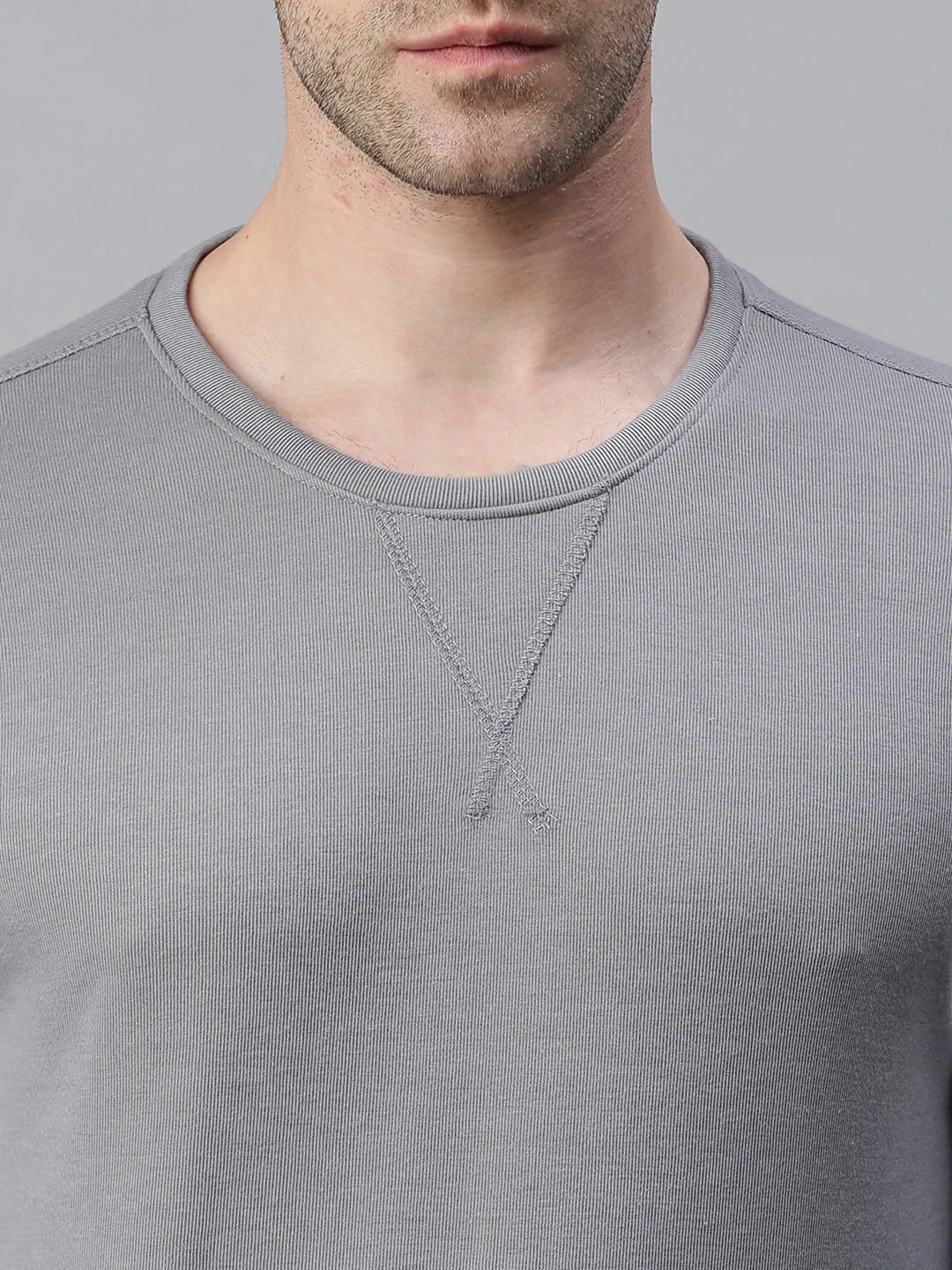 Men Grey Casual Sweatshirt