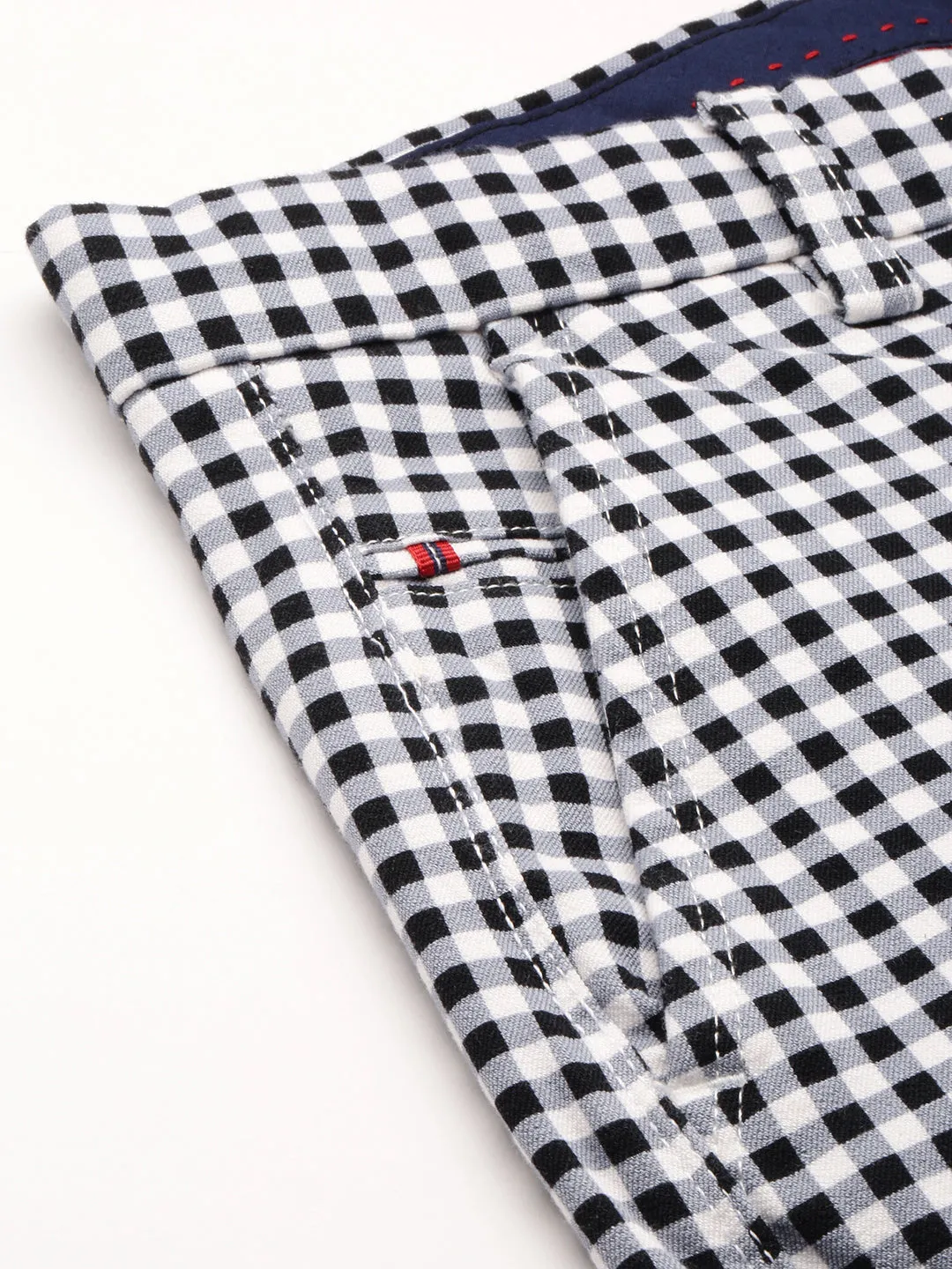 Men Grey Regular Fit Checked Cotton Shorts