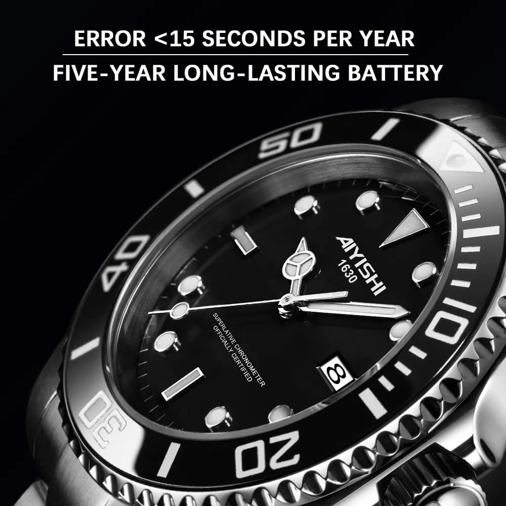 Men's Analog Quartz Watch with Date Display & Luminous Hands Waterproof, Luxury Silver Stainless Steel Watch, Rotatable Bezel Classic Business Dress Wristwatch Relojes De Hombre