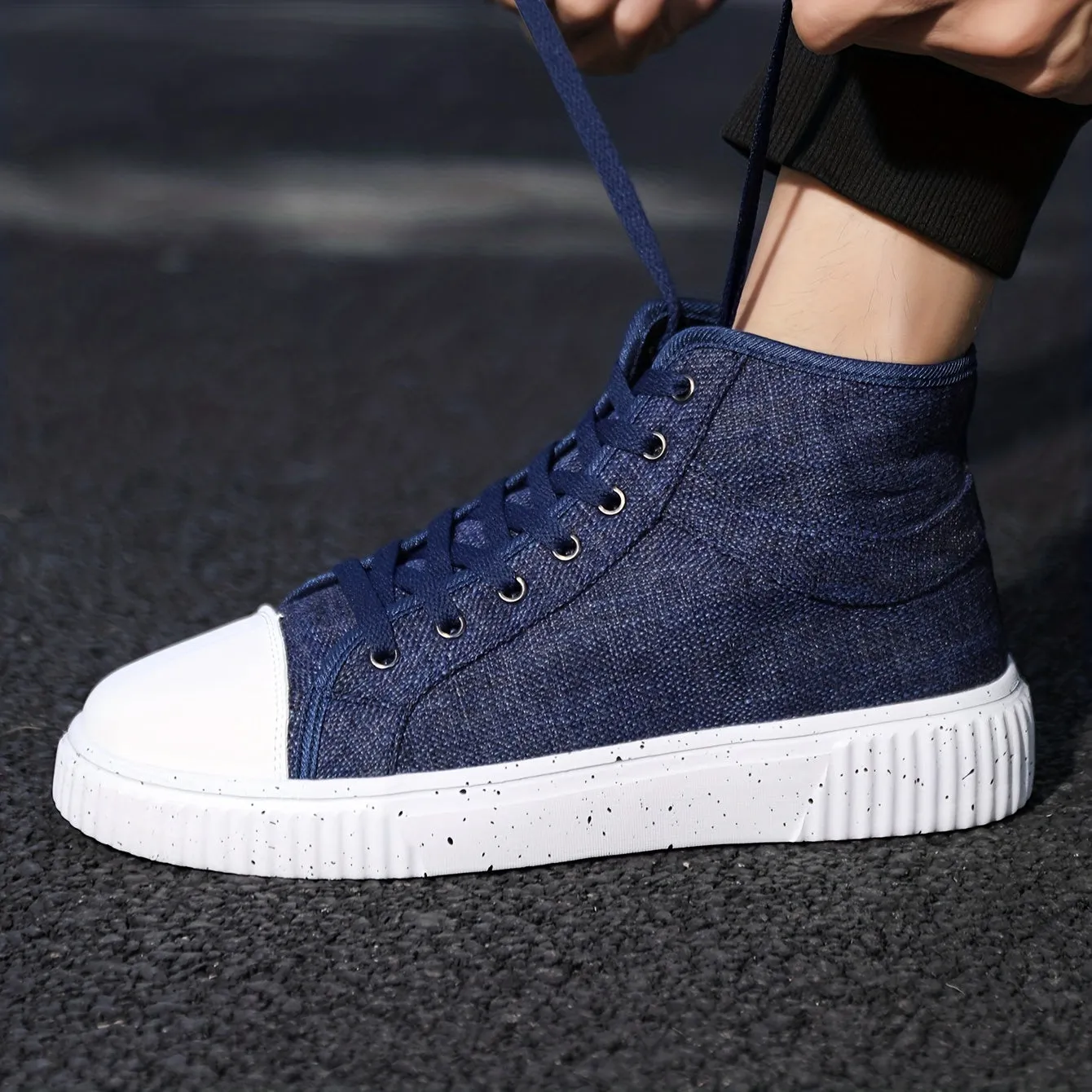 Mens HighTop Canvas Boots  Comfy Sporty Sneakers