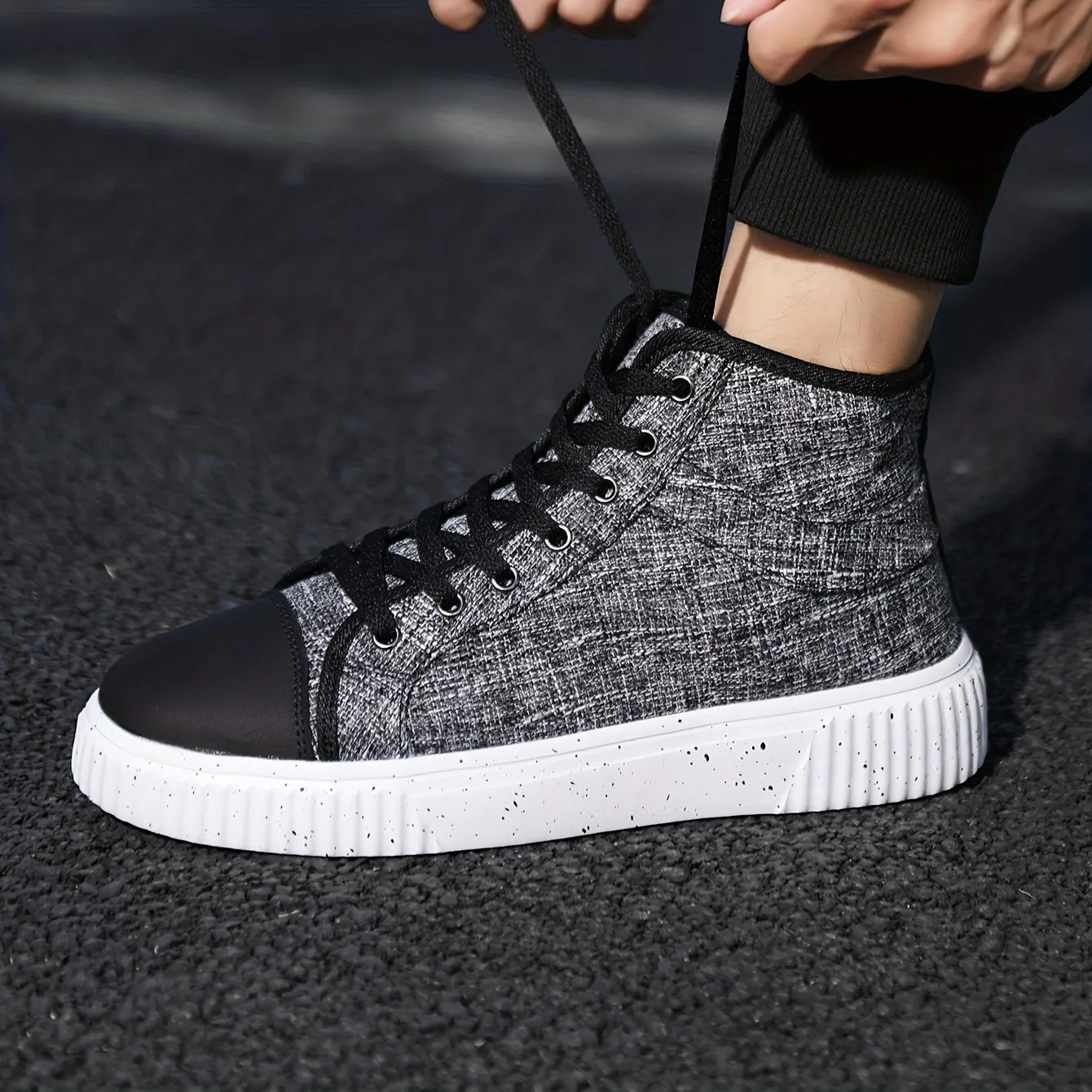 Mens HighTop Canvas Boots  Comfy Sporty Sneakers