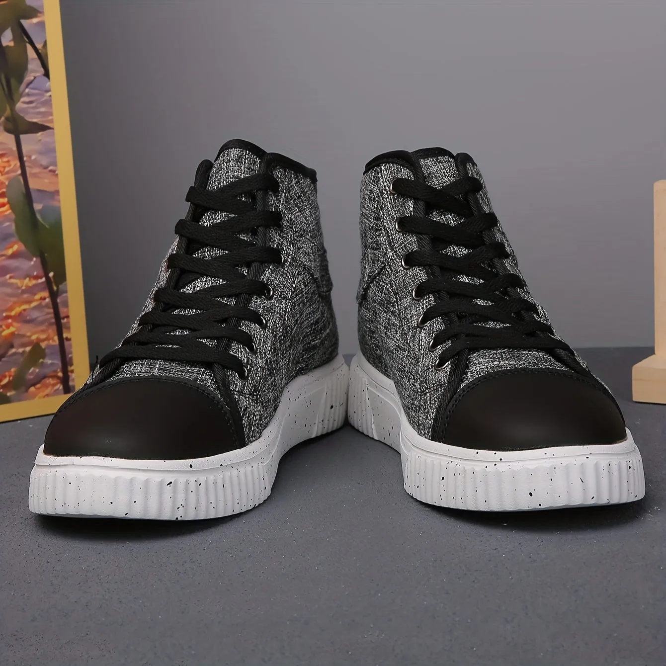 Mens HighTop Canvas Boots  Comfy Sporty Sneakers